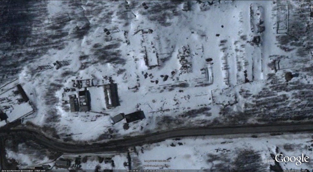 Ара-Губа на спутниковых снимках, май 2005 года