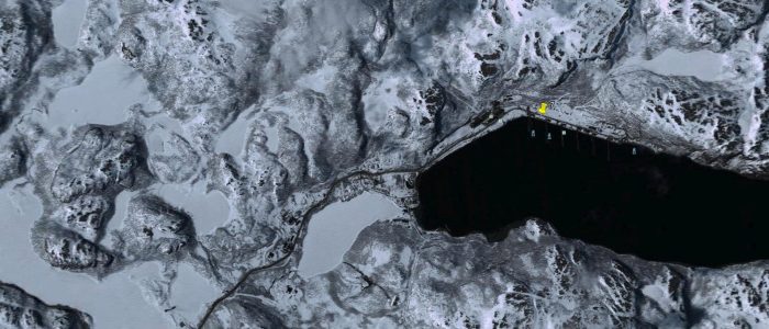 Ара-Губа на спутниковых снимках (май 2005 года)